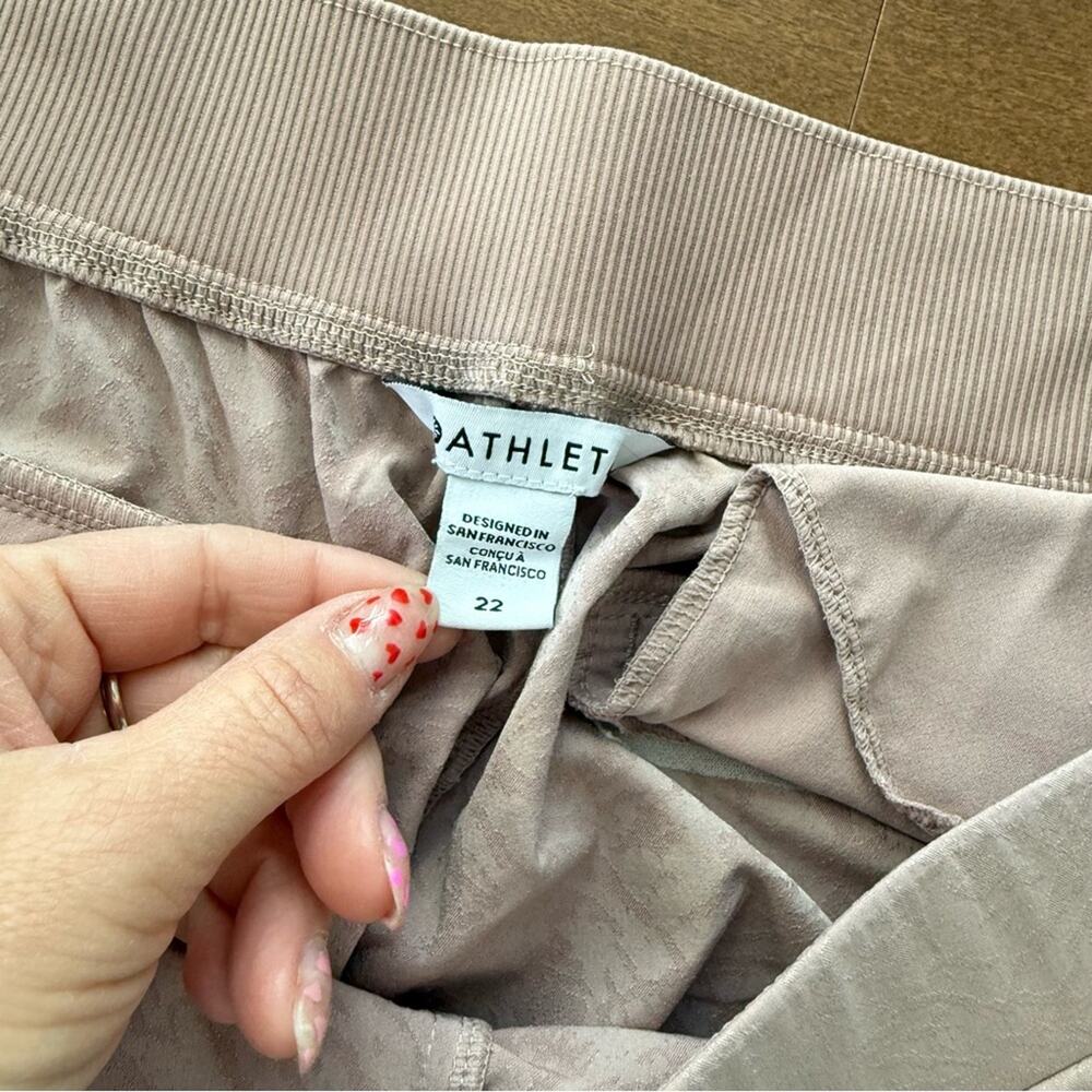 Athleta | Women’s Brooklyn Textured Ankle Pant Grain Camo Mocha Latte Blush Pink - Picture 6 of 10